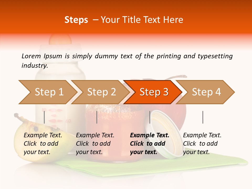 Isolated Food Baby Bottle PowerPoint Template