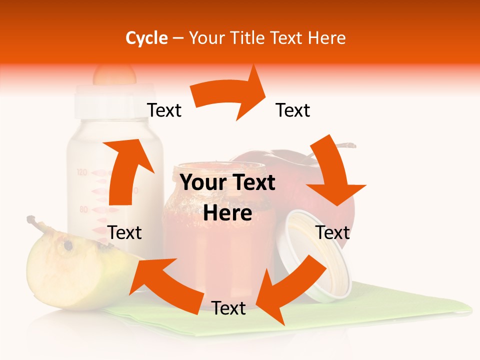 Isolated Food Baby Bottle PowerPoint Template