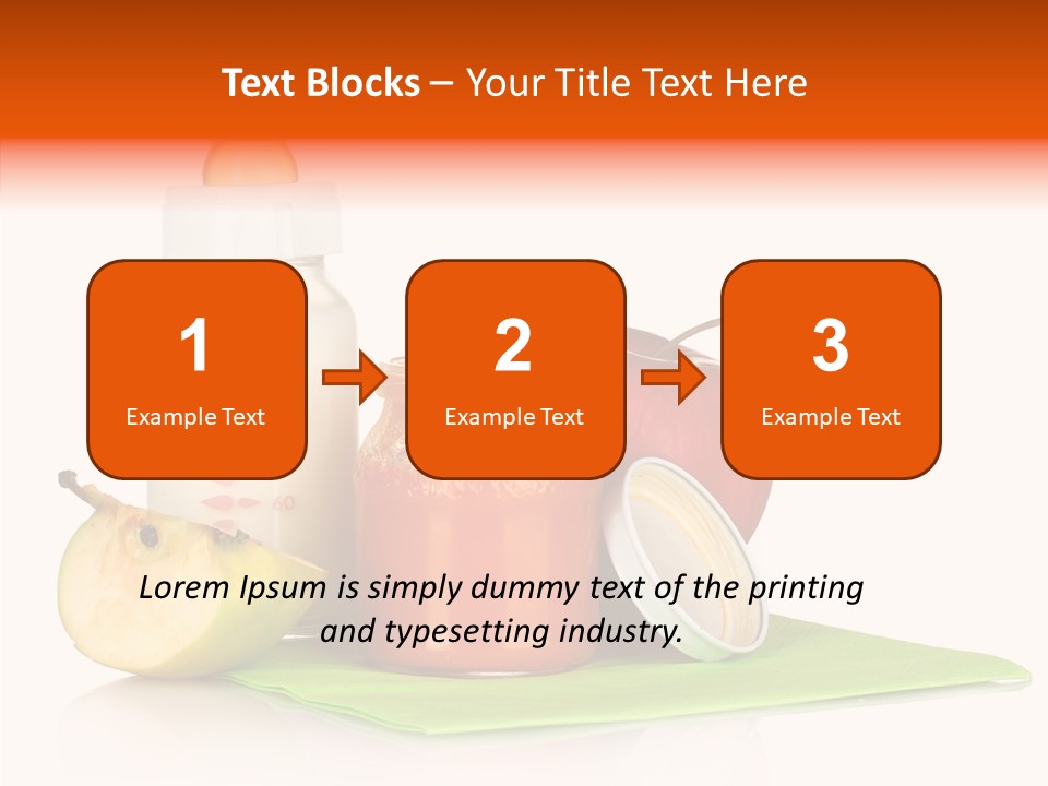 Isolated Food Baby Bottle PowerPoint Template