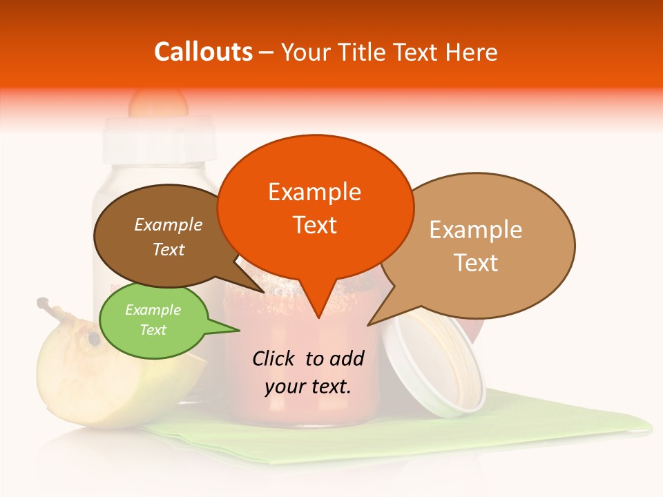 Isolated Food Baby Bottle PowerPoint Template