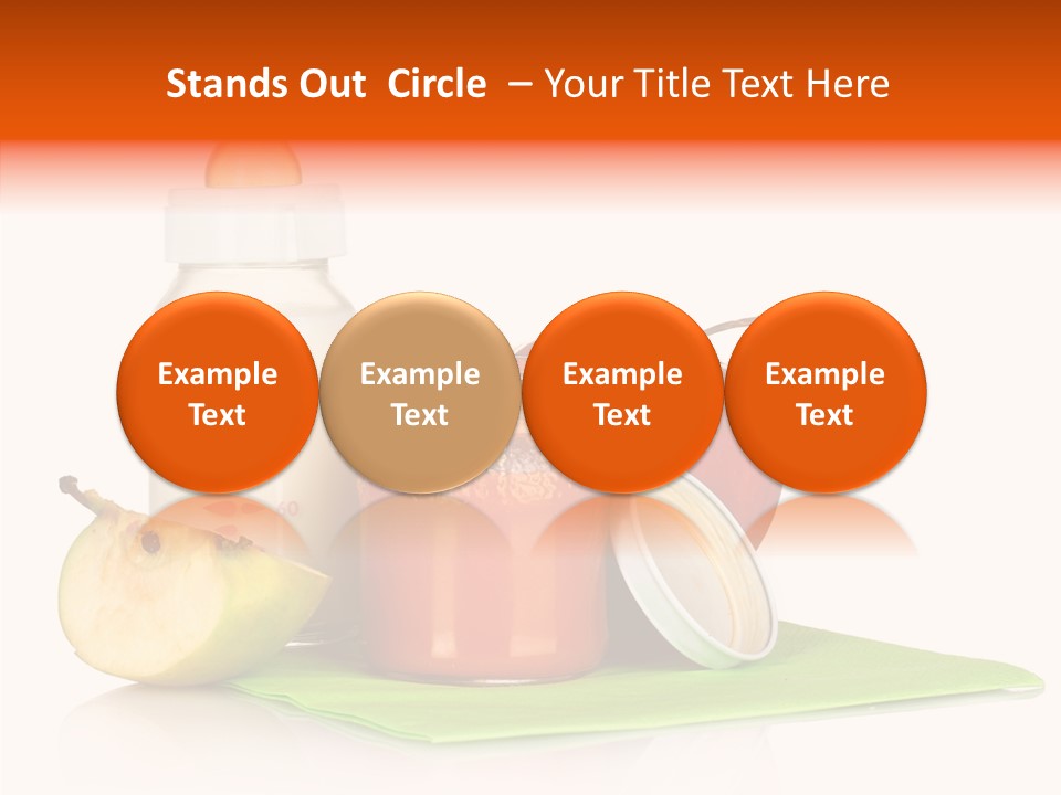 Isolated Food Baby Bottle PowerPoint Template