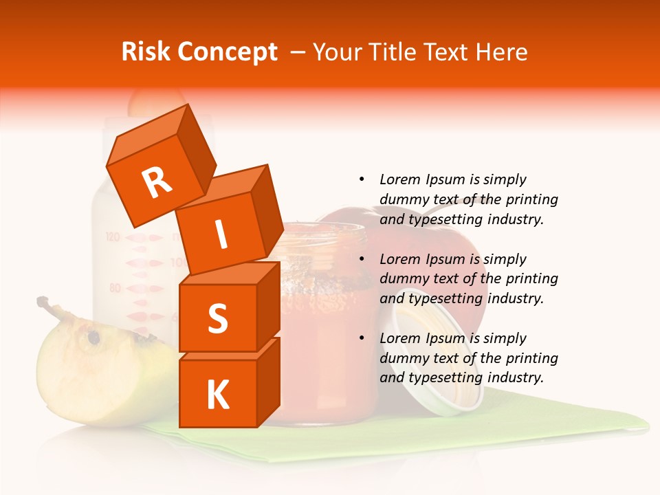 Isolated Food Baby Bottle PowerPoint Template