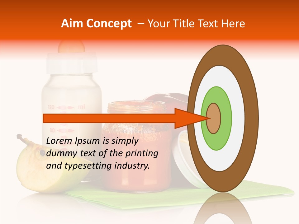 Isolated Food Baby Bottle PowerPoint Template