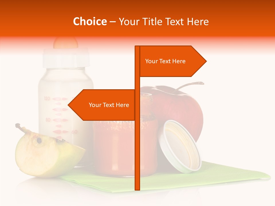 Isolated Food Baby Bottle PowerPoint Template