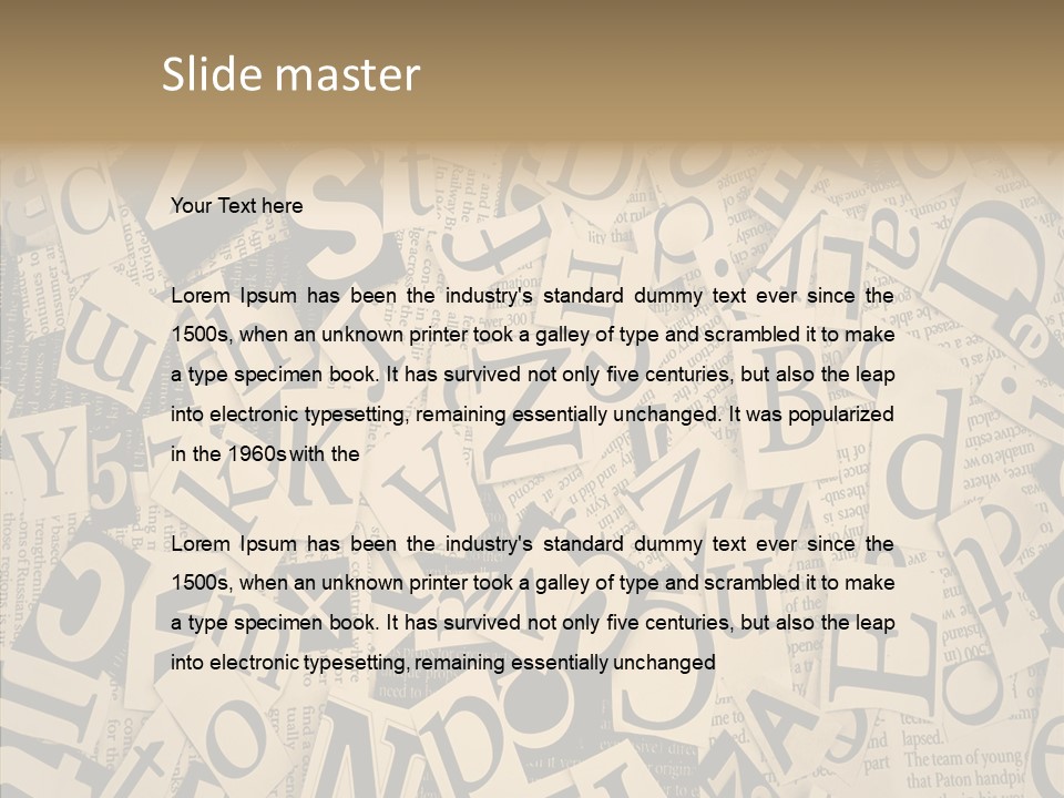 Catalogue Pasted Black PowerPoint Template