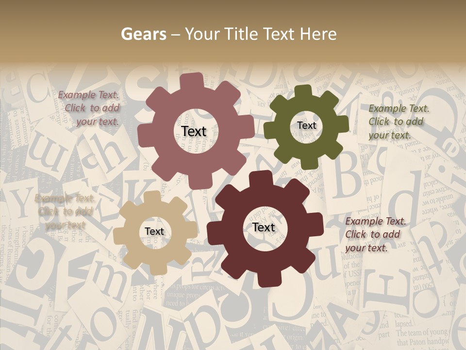 Catalogue Pasted Black PowerPoint Template