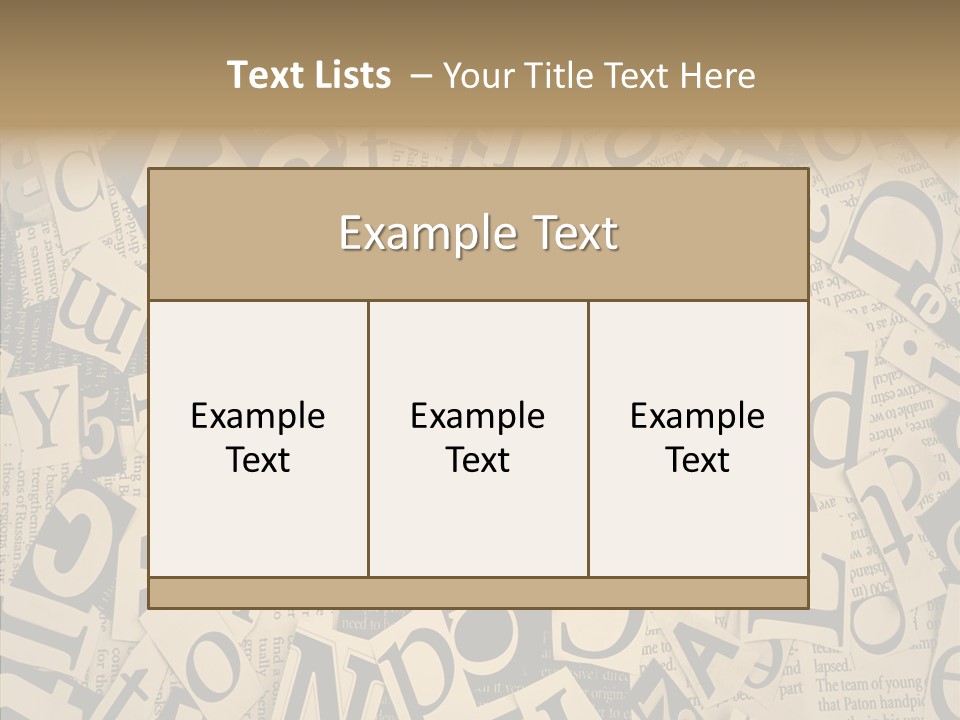 Catalogue Pasted Black PowerPoint Template