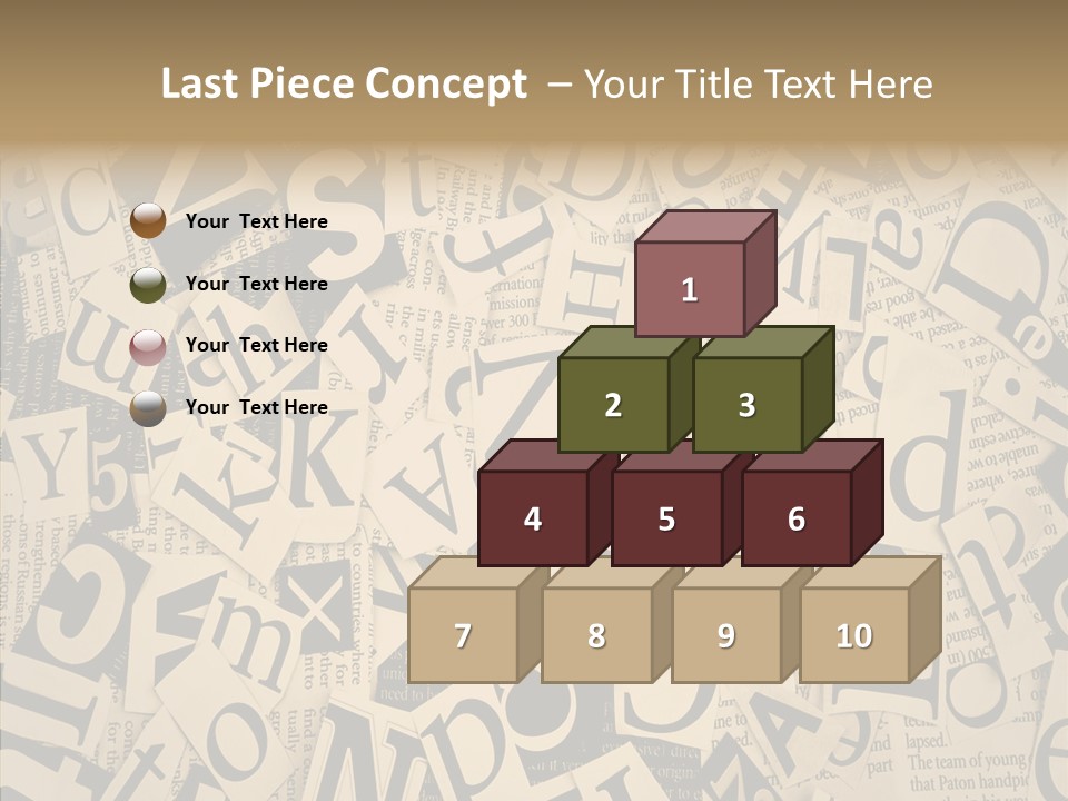 Catalogue Pasted Black PowerPoint Template