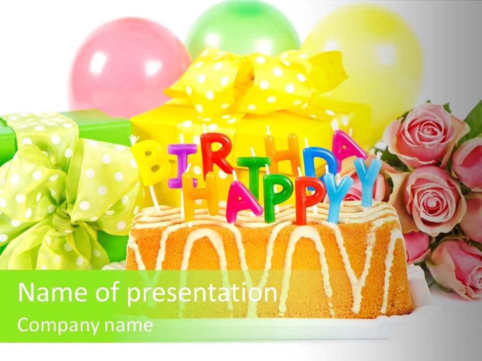 Arrangement Anniversary Birthday PowerPoint Template