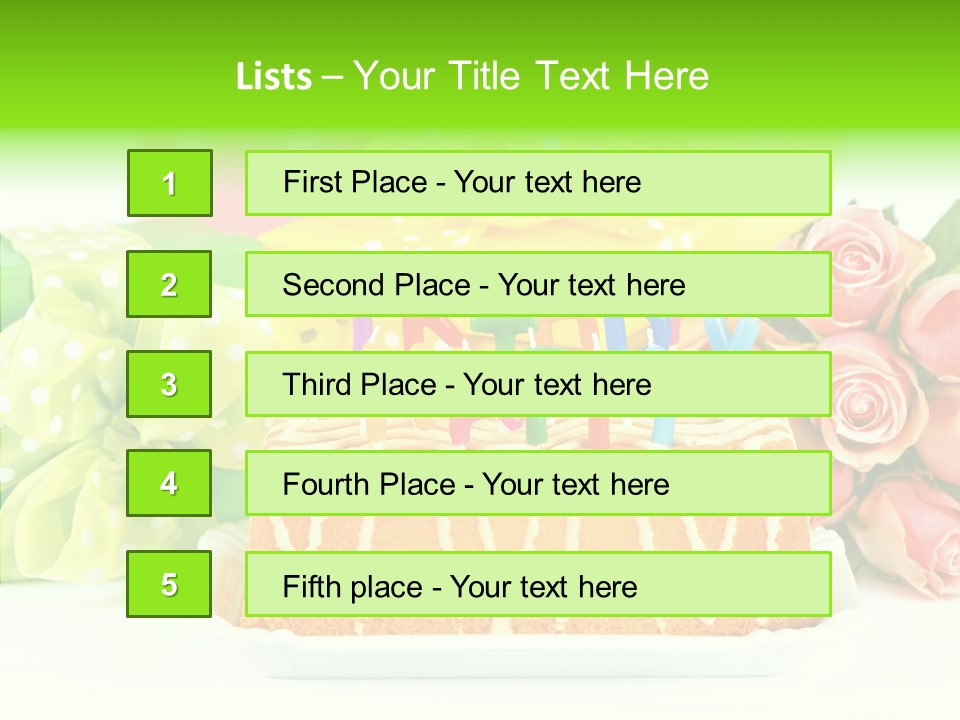 Arrangement Anniversary Birthday PowerPoint Template