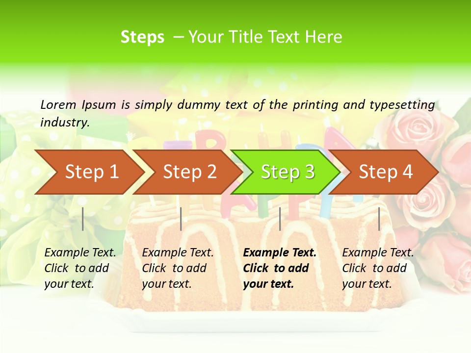 Arrangement Anniversary Birthday PowerPoint Template