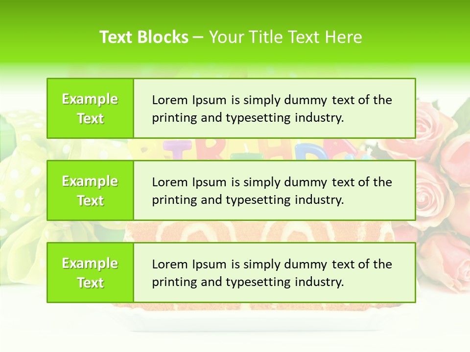 Arrangement Anniversary Birthday PowerPoint Template