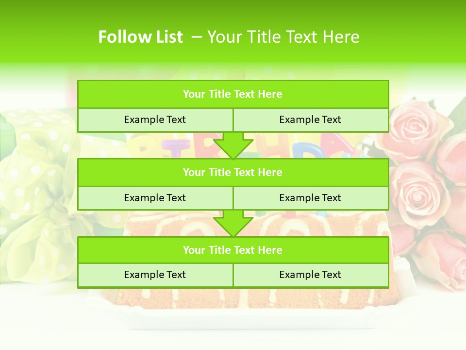 Arrangement Anniversary Birthday PowerPoint Template