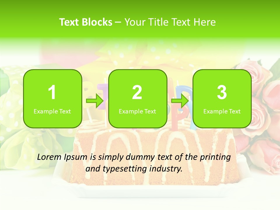 Arrangement Anniversary Birthday PowerPoint Template