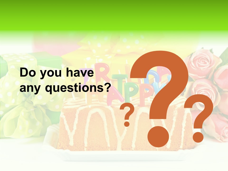 Arrangement Anniversary Birthday PowerPoint Template