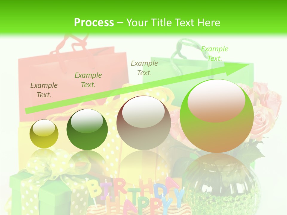 Green Celebrate Bouquet PowerPoint Template