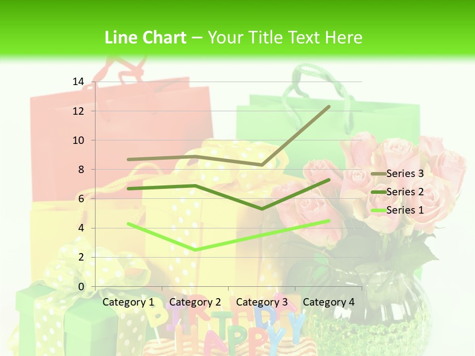 Green Celebrate Bouquet PowerPoint Template