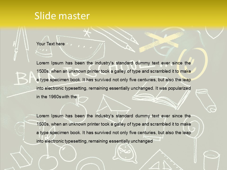 Empty Frame Lettering PowerPoint Template