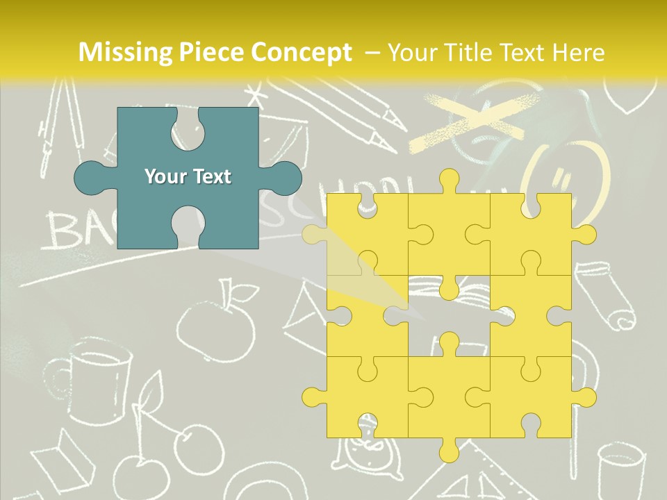 Empty Frame Lettering PowerPoint Template