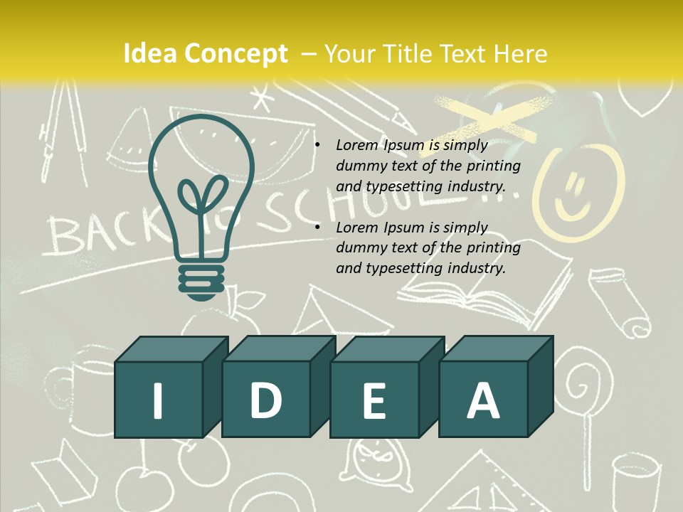 Empty Frame Lettering PowerPoint Template