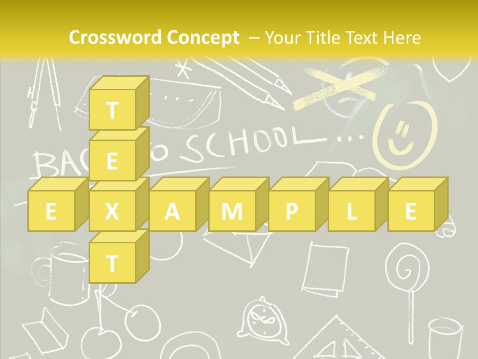 Empty Frame Lettering PowerPoint Template