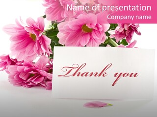 Blank Script Floral PowerPoint Template