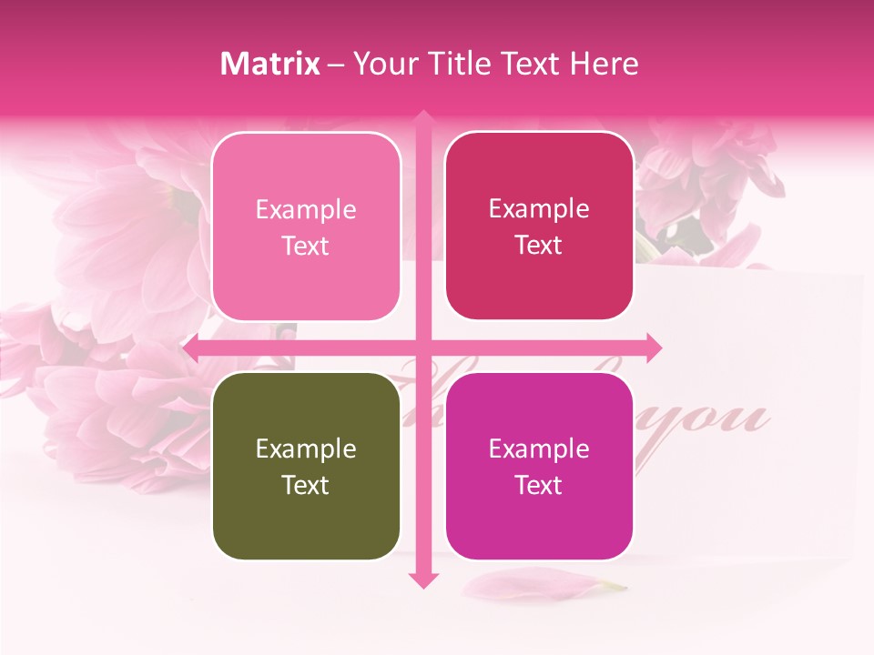 Blank Script Floral PowerPoint Template