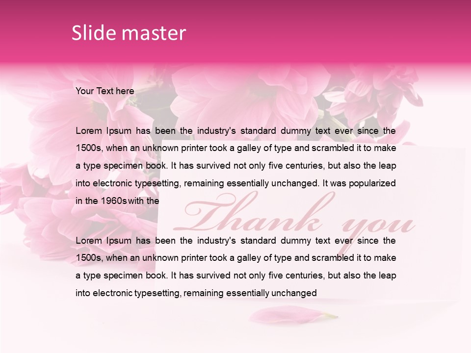 Blank Script Floral PowerPoint Template