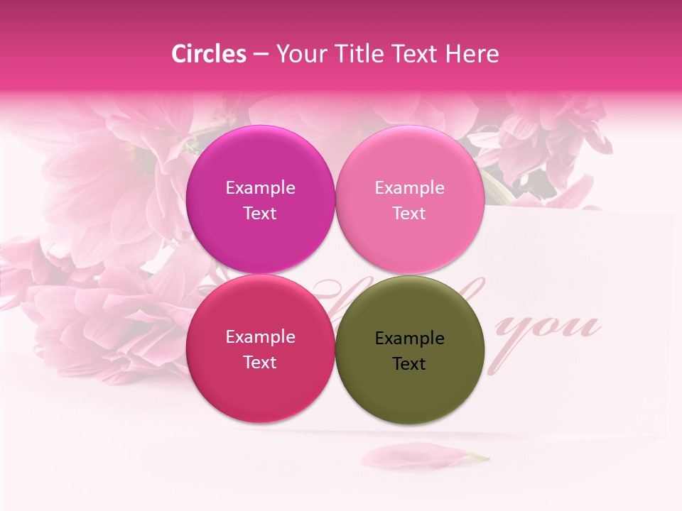 Blank Script Floral PowerPoint Template