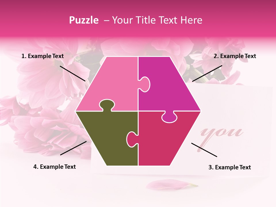 Blank Script Floral PowerPoint Template