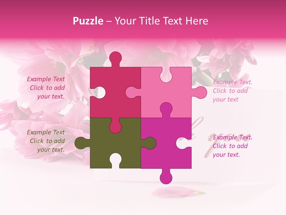 Blank Script Floral PowerPoint Template