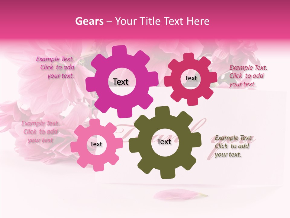 Blank Script Floral PowerPoint Template