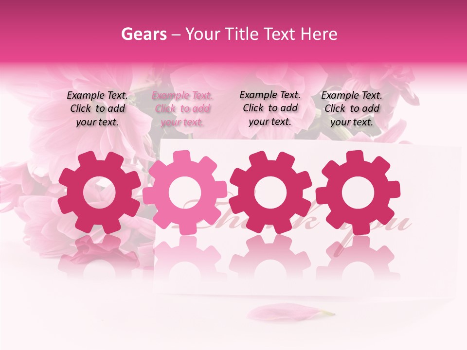 Blank Script Floral PowerPoint Template