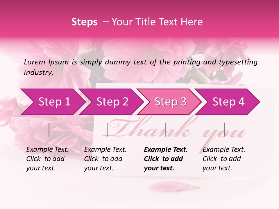 Blank Script Floral PowerPoint Template