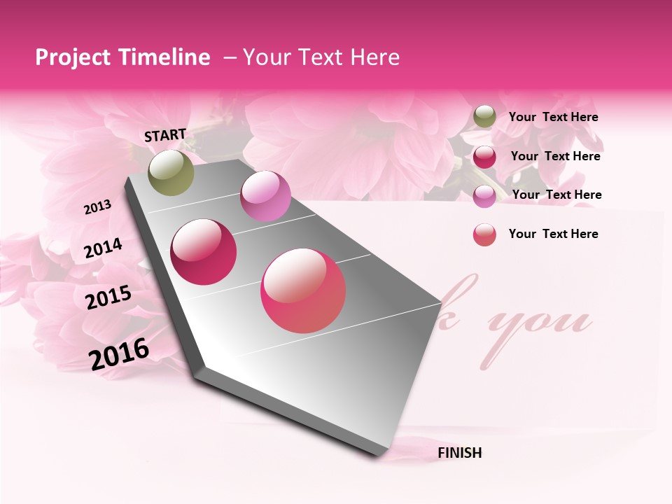 Blank Script Floral PowerPoint Template