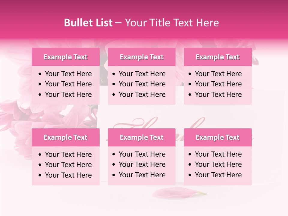 Blank Script Floral PowerPoint Template