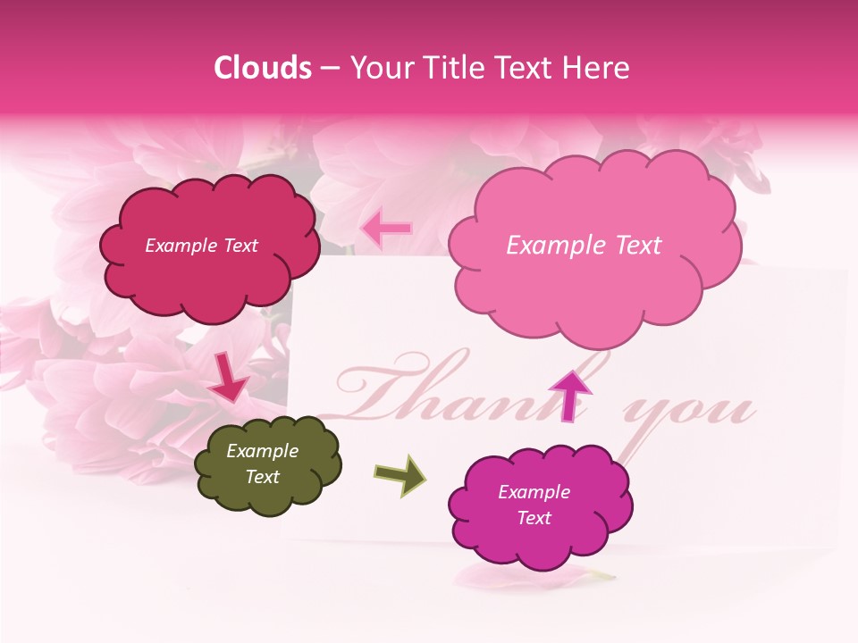 Blank Script Floral PowerPoint Template