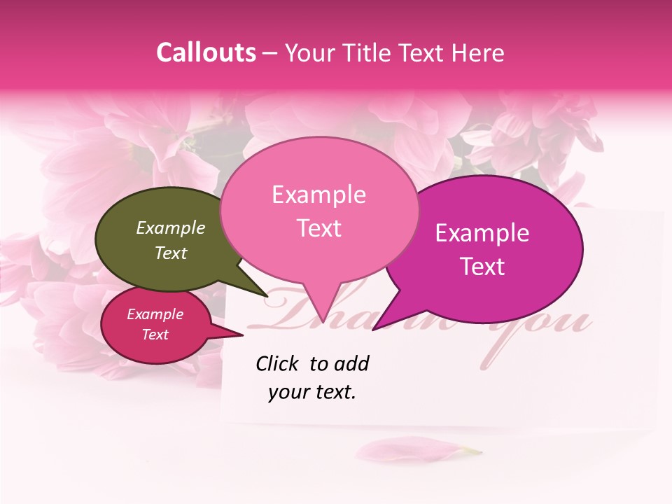 Blank Script Floral PowerPoint Template