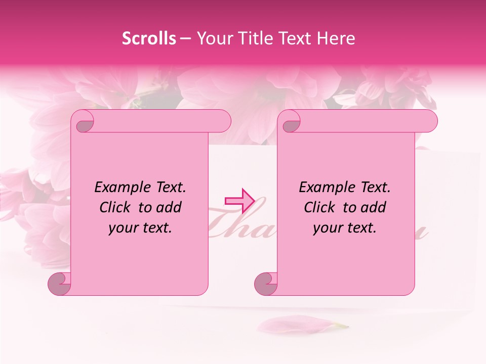 Blank Script Floral PowerPoint Template