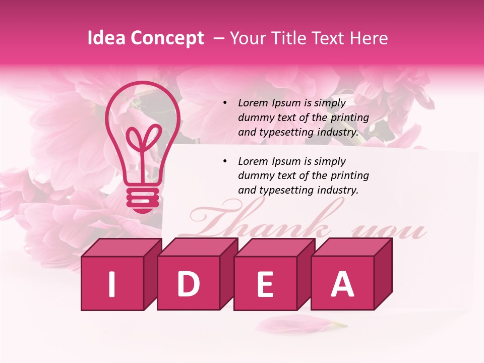 Blank Script Floral PowerPoint Template