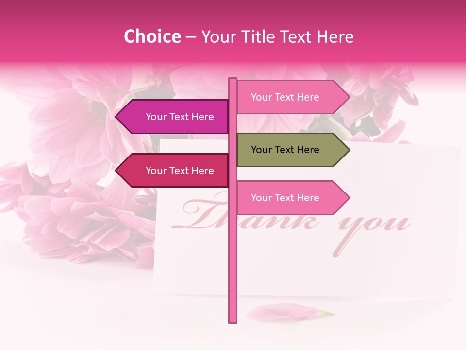 Blank Script Floral PowerPoint Template