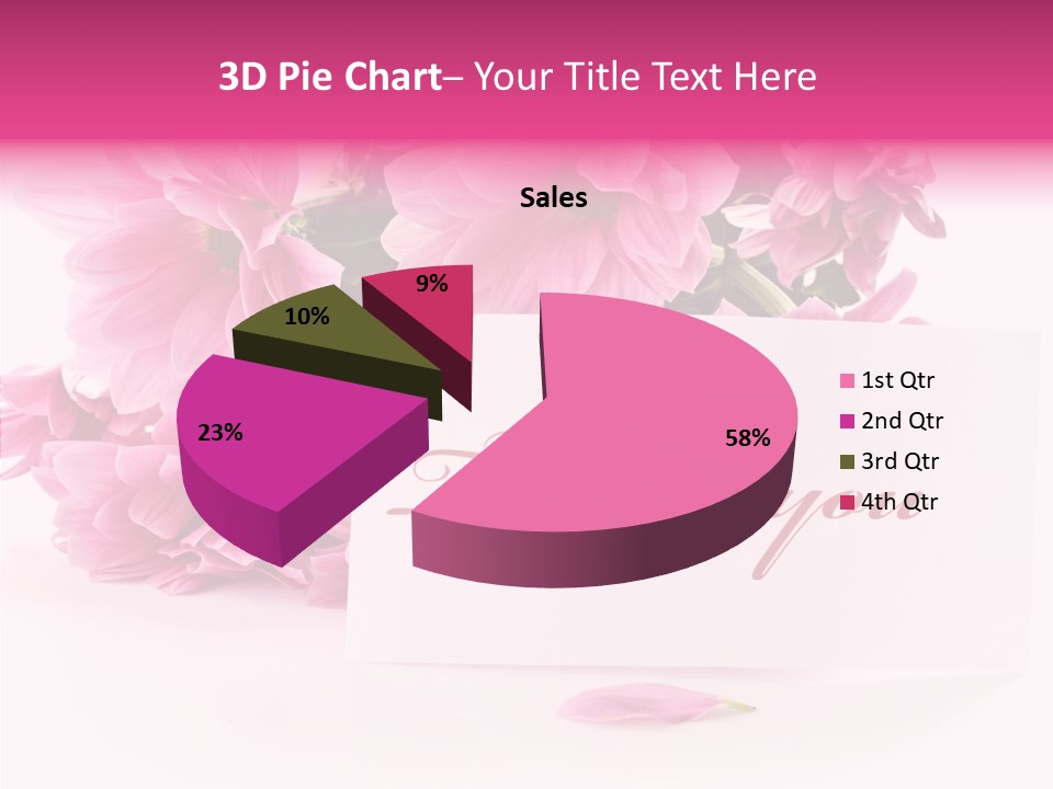 Blank Script Floral PowerPoint Template
