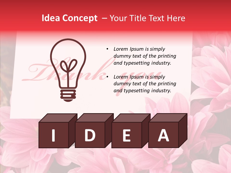 Text Leaf Beautiful PowerPoint Template