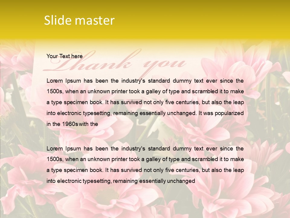 Floral Bloom Message PowerPoint Template