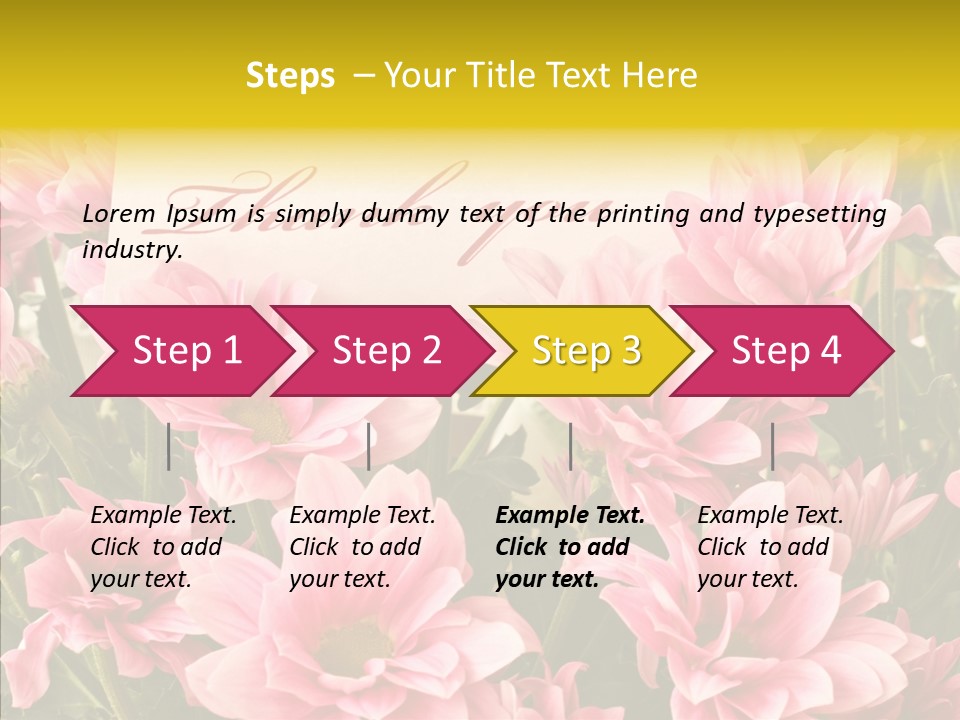 Floral Bloom Message PowerPoint Template