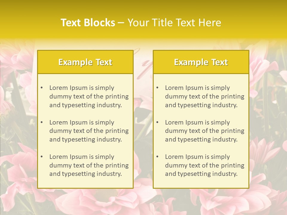 Floral Bloom Message PowerPoint Template