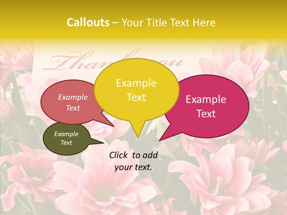 Floral Bloom Message PowerPoint Template