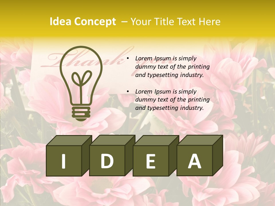 Floral Bloom Message PowerPoint Template