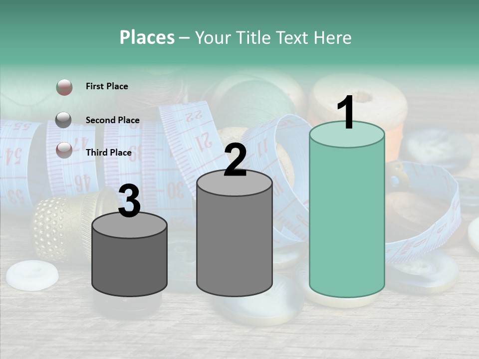 Color Thimble Supplies PowerPoint Template