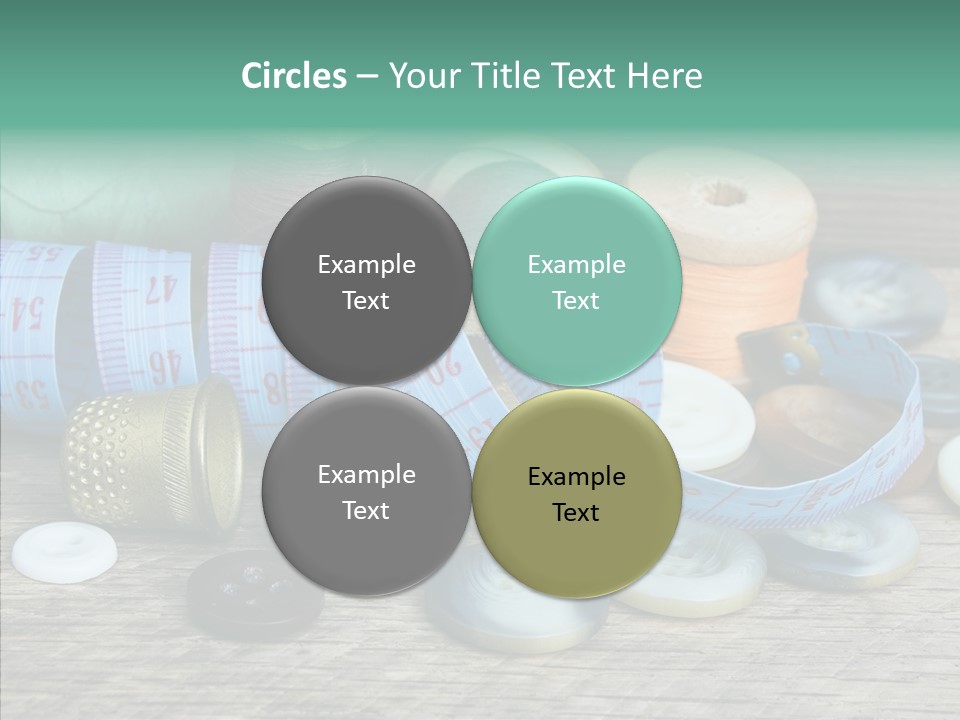 Color Thimble Supplies PowerPoint Template